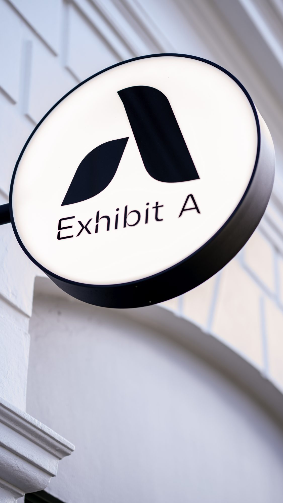 Exhibit A signage close-up, Wellington commercial photography NZ