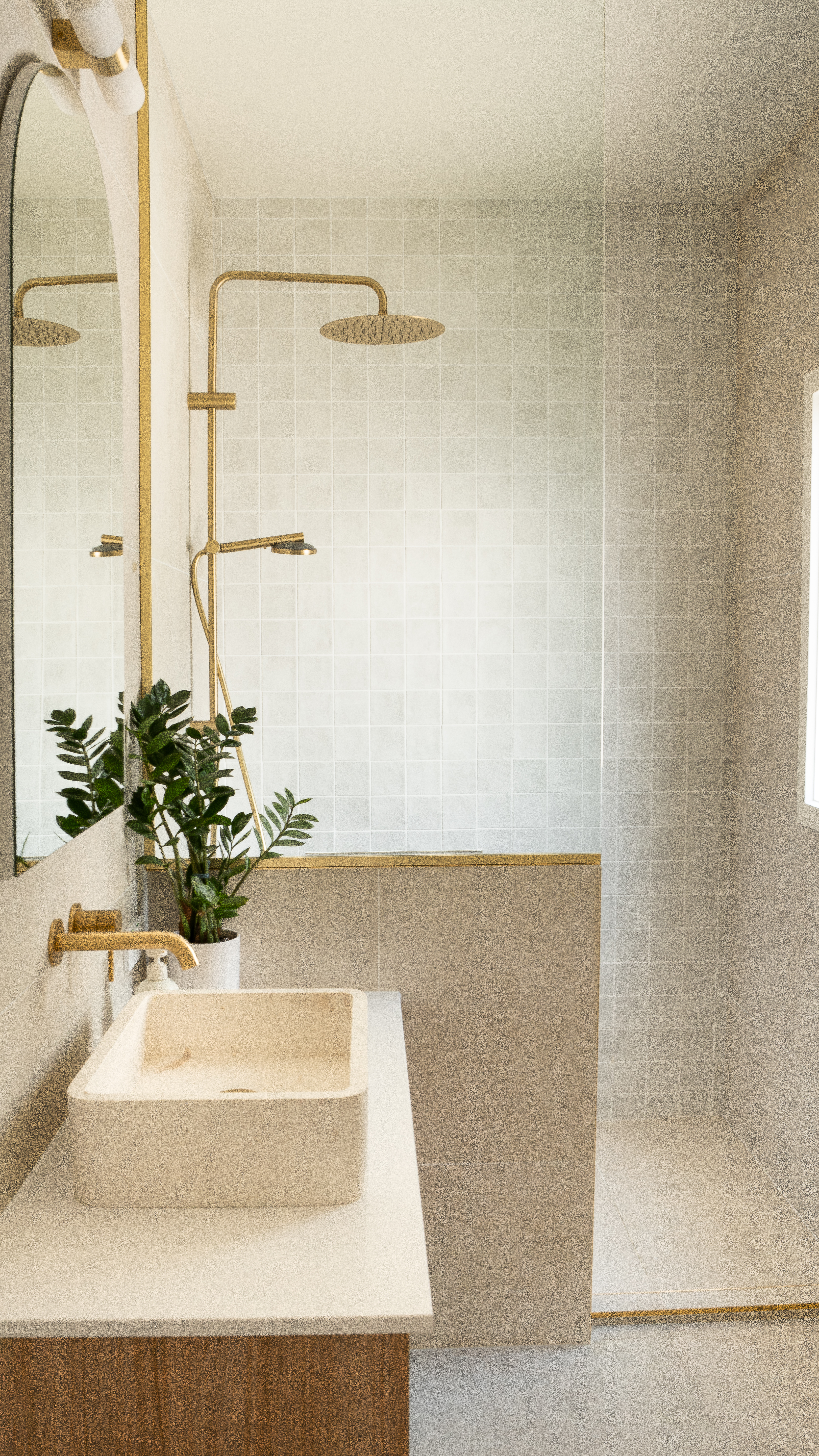 Frame House — bathroom detail