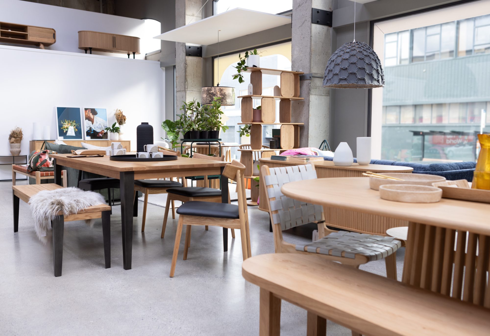 Furniture by Design dining floor showroom, Wellington commercial photography NZ