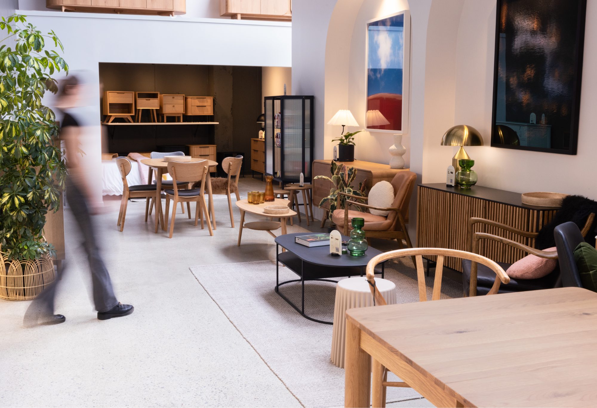 Furniture by Design Wellington showroom interior, commercial photography NZ