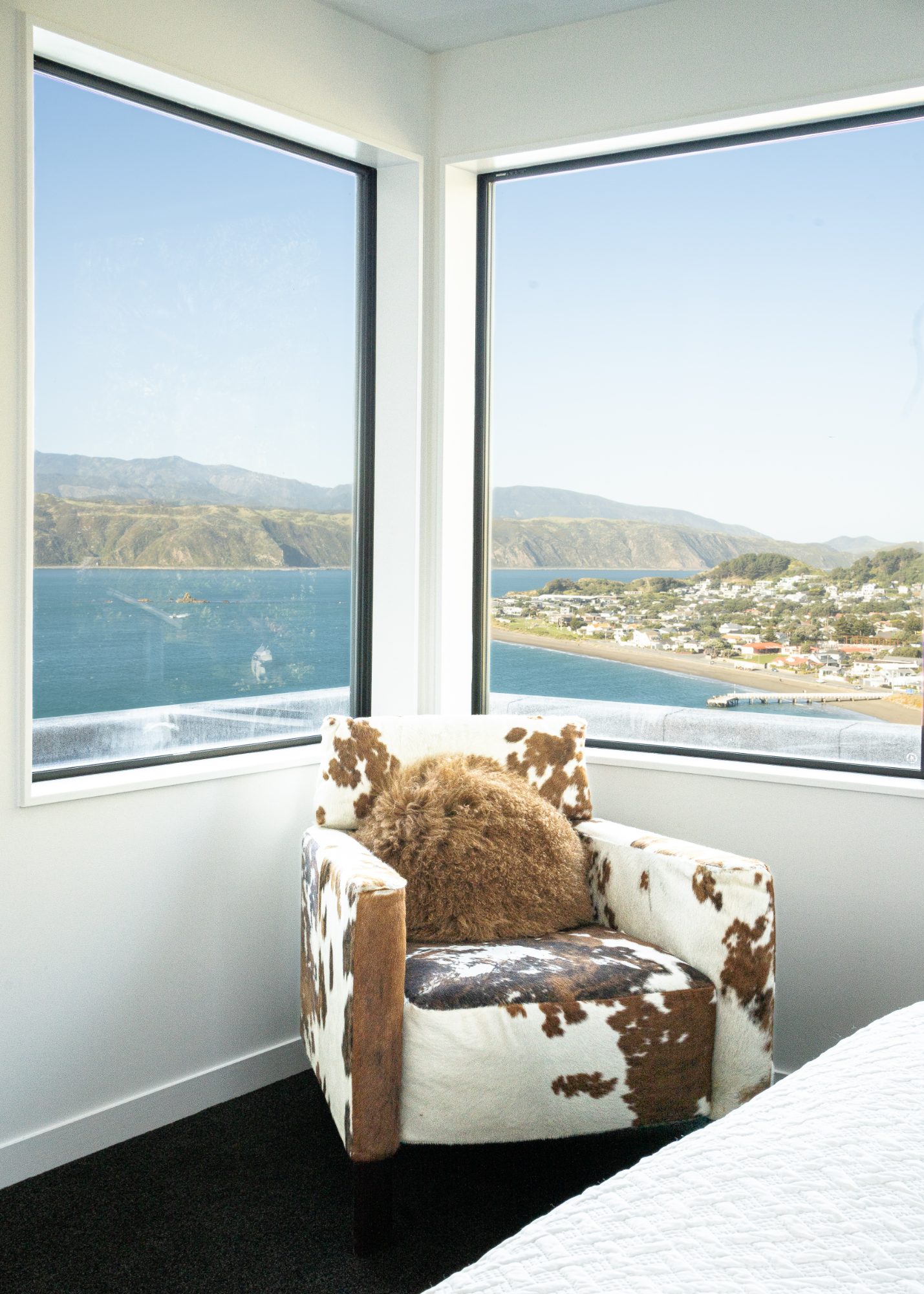 Seatoun Heights hallway looking through to living area, Wellington interior photography NZ