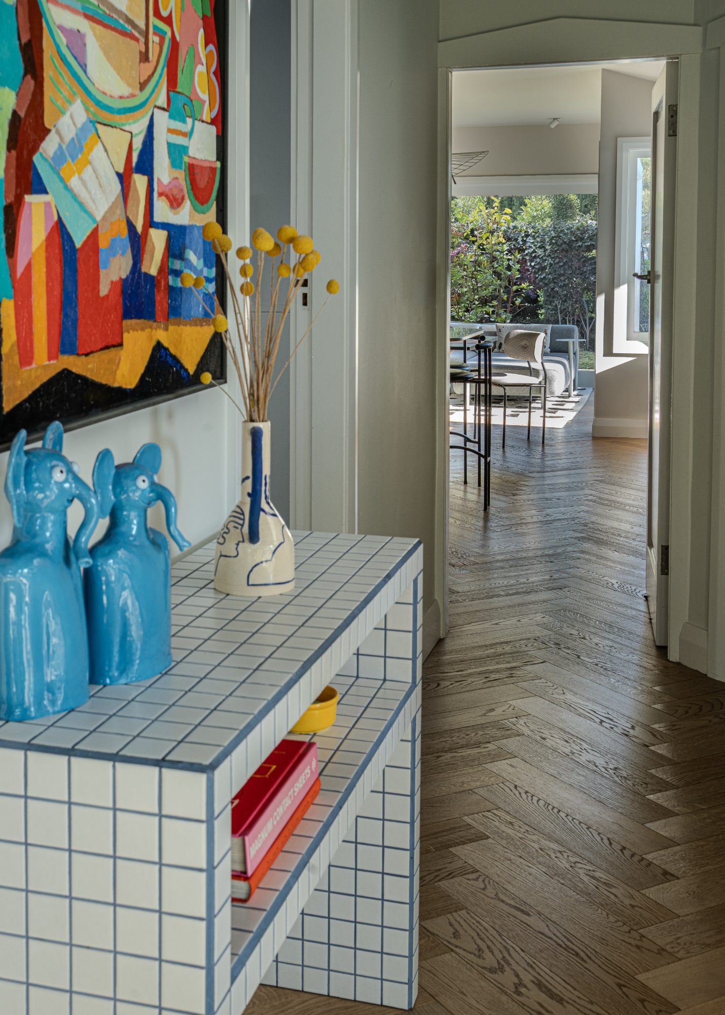 Seatoun House entry hall looking through to courtyard, Wellington interior photography NZ